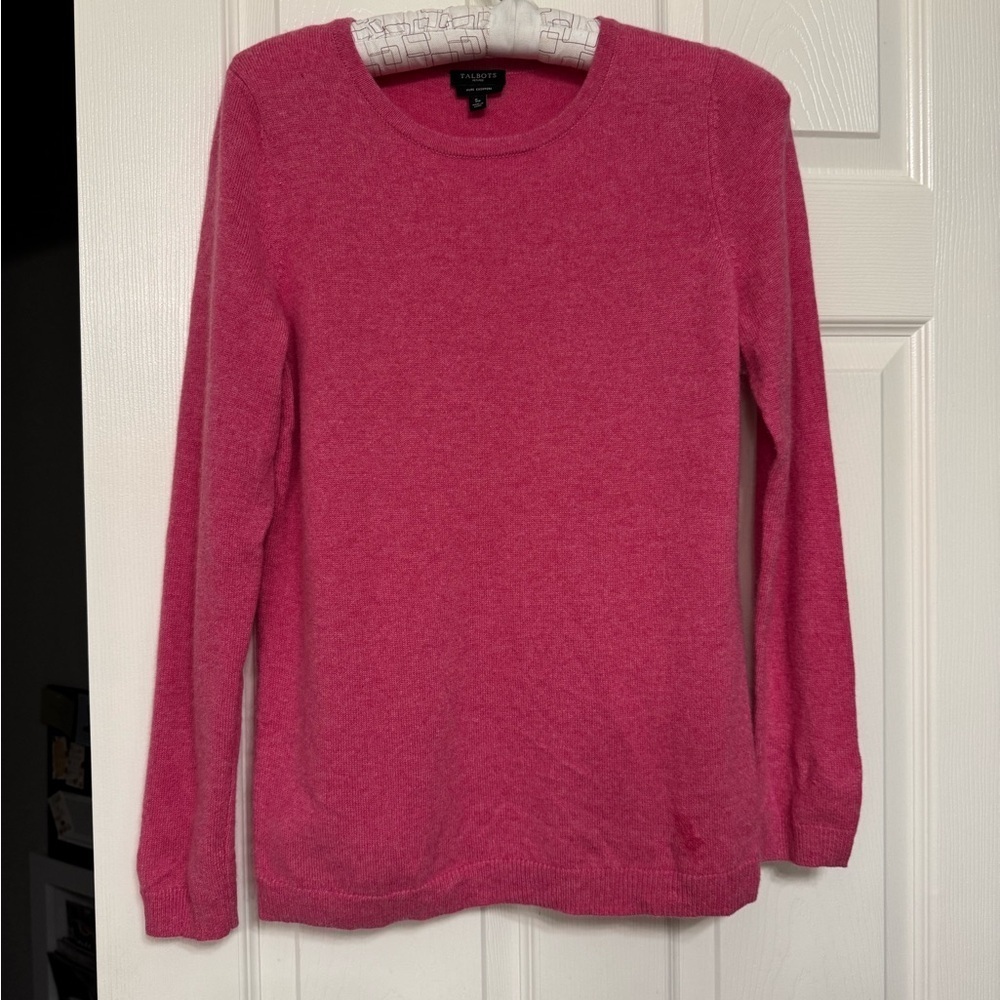 Talbots Pure Cashmere Sweater in Vibrant Pink - Picture 3 of 7